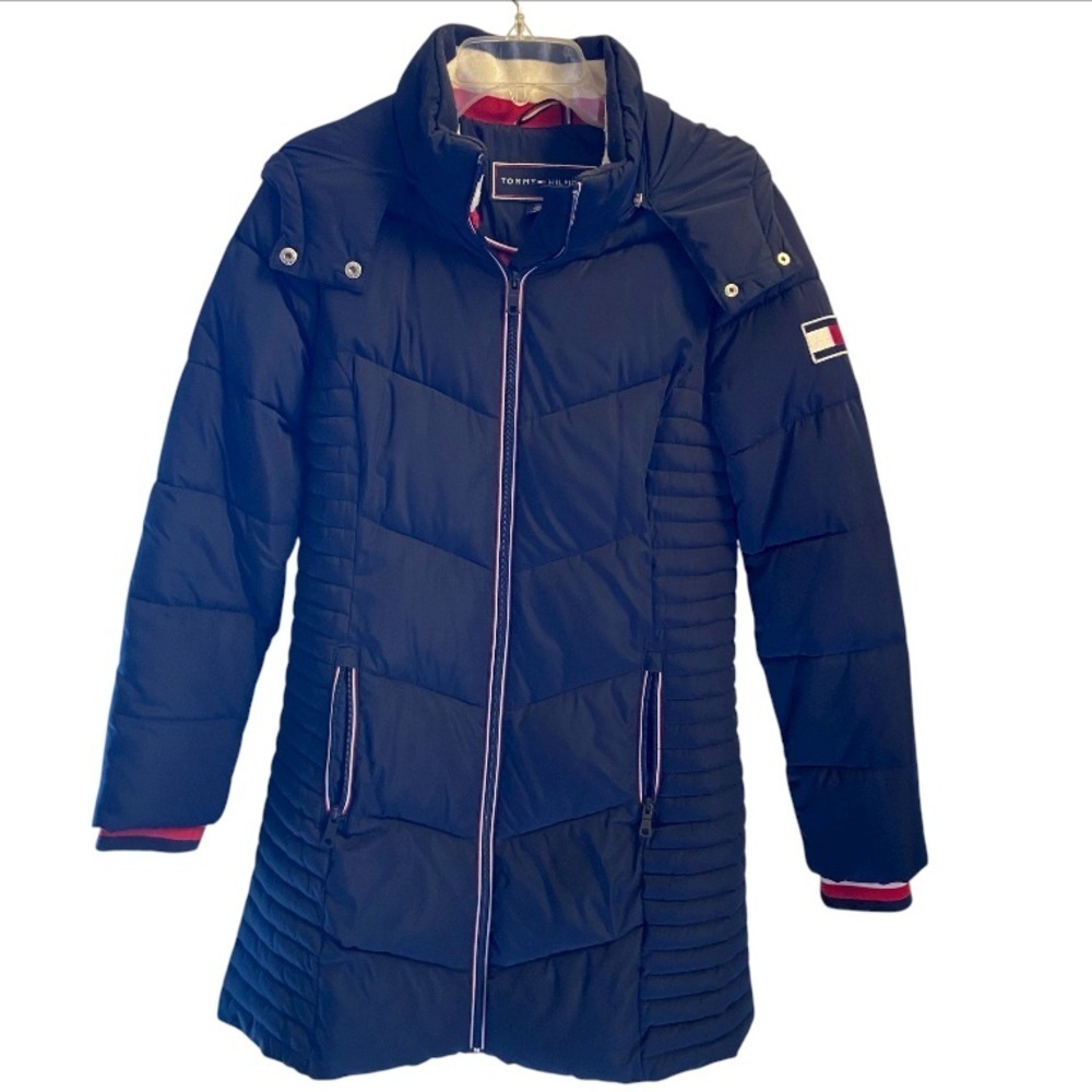 Tommy Hilfiger Women's Midi Puffer Jacket Coat Winter